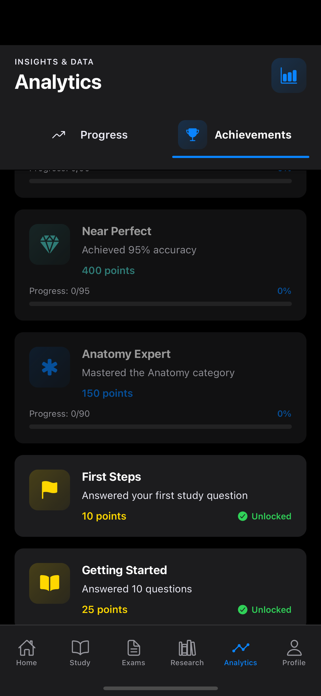 Study Categories Dark